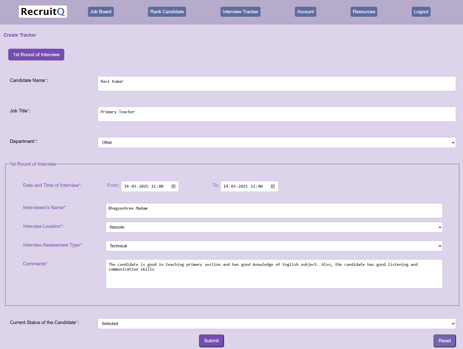 create interview