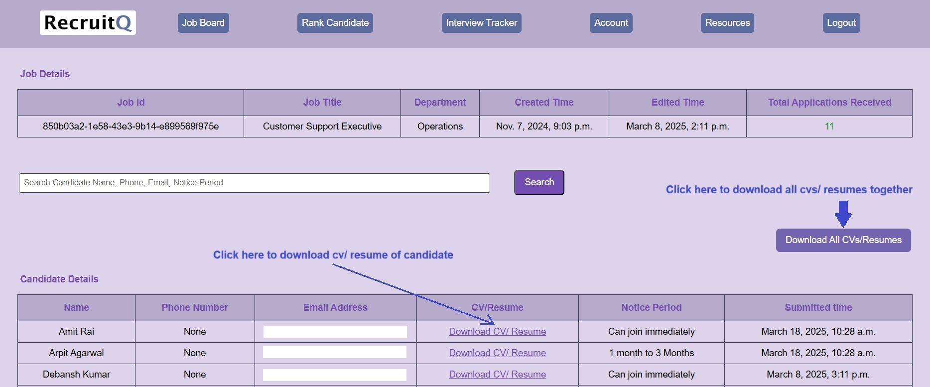 download cv/resume